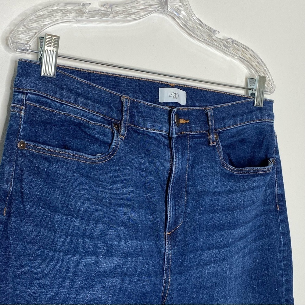 Loft Outlet High Rise Straight Leg Jeans - Picture 2 of 8